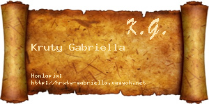 Kruty Gabriella névjegykártya